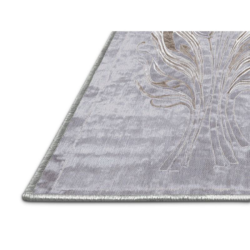 Machine Washable White Area Rug, Runner 2' x 4'