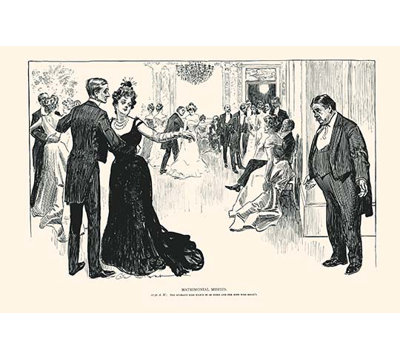 « matrimonial inadapté » par charles dana gibson, impression