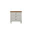 Table de chevet 3 tiroirs avec USB - Ciment et sable