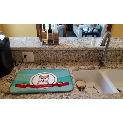 Tapis de séchage shiba shiba merry christmas