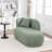 Faux Fur Upholstered Chaise Lounge Chair-372344129