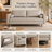 Bridgeview Leather Mid Century Modern Upholstered Square Arm Sofa or Loveseat-1911541065-1911478719