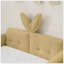 Lit plateforme tapissier avec tête de lit à oreilles en lapin, barrière de sécurité et rangement à double tiroir, tissu Boucle-1872623308