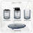 Bathroom Accessories Set, 4 PCS Glass Bathroom Set,Black Grey