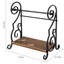 Metal and Wood Freestanding Paper Towel Holder-179671931