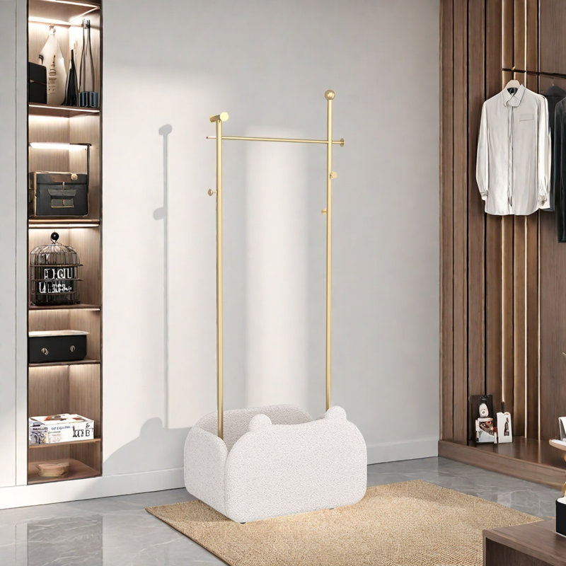 Coat Rack 360° Wheels Large Storage Hanging