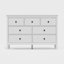 Commode 7 tiroirs l 47,2 po, commode blanche pour chambre à coucher et salon-2021818452