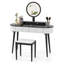 Ensemble de coiffeuse élégant avec miroir à DEL et 3 tiroirs spacieux-180209182