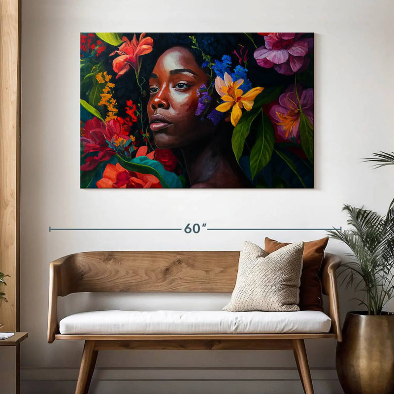 Beauté africaine tropicale Leisha, H 32 po x l 48 po
