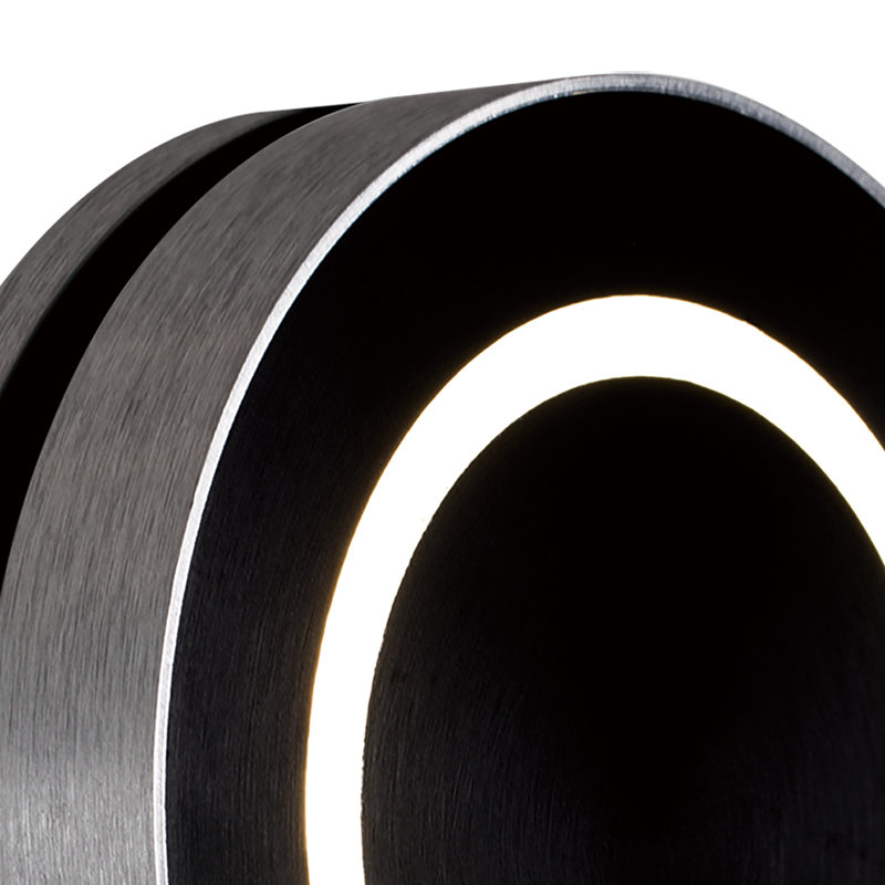 Plafonnier encastré noir 1 lumière kerria