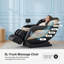 Fauteuil de massage inclinable 4D zéro gravité avec rail SL de 147 cm, massage Shiatsu complet du corps et par coussins gonflables, chauffage lombaire et des mollets, balayage corporel par IA, commande vocale et haut-parleurs Bluetooth, similicuir, Onyx et Or-934943807