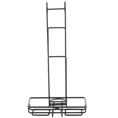 Plateau de table GET 4-31651 en fer noir avec porte-menu, enduit de polytétrafluoroéthylène, 6,5 po x 6 po, noir