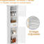 Armoire de rangement haute pour salle de bain avec tiroir - 2 portes, 1 tiroir blanc, preuve