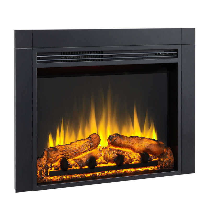 FLAMME Innsbruck Electric Fireplace Insert with Trim Suitable for Custom Media Wall or Mantel Surround Designs