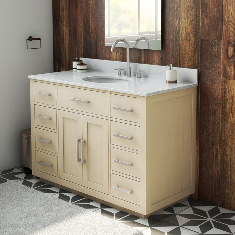 Dexterity 48" Single Bathroom Vanity Set, Light Sage