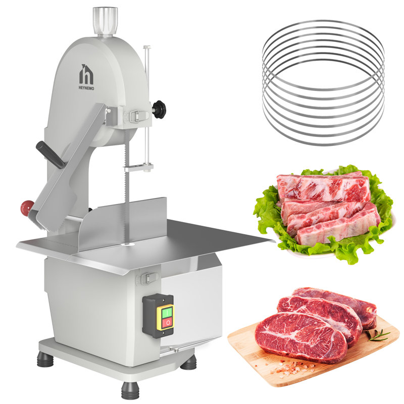 Scie à ruban à viande électrique 1500w, os de 0,16 à 7,9 po d'épaisseur de coupe