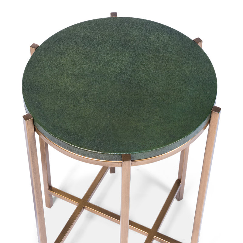 Shagreen End Table, Green