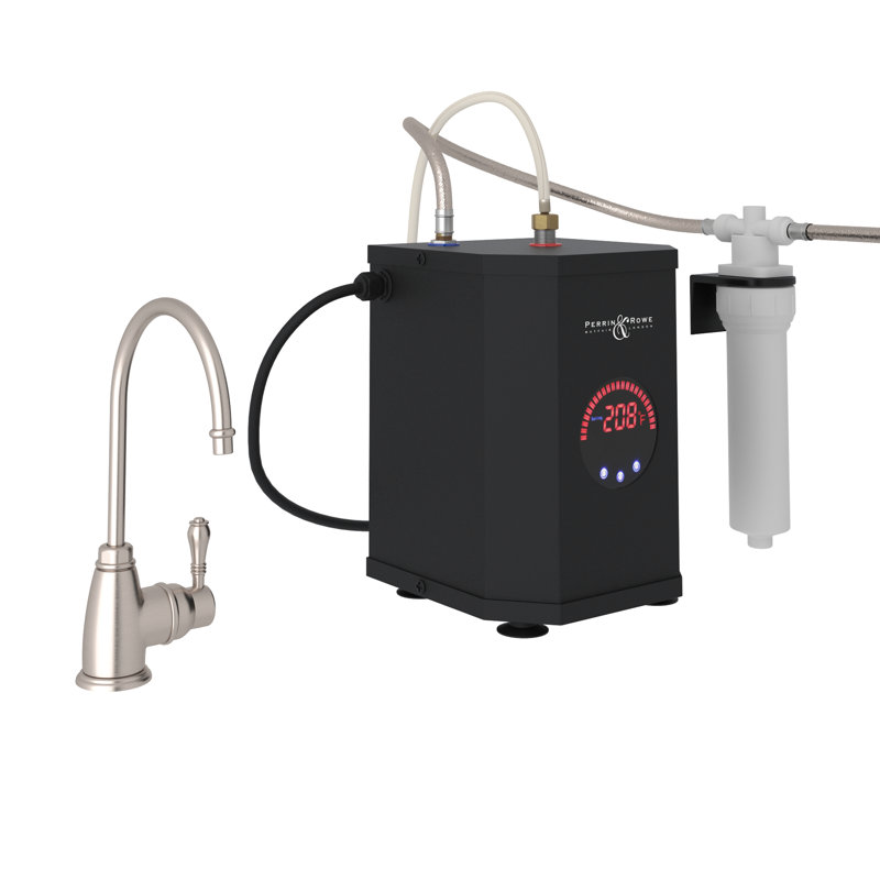 San Julio Hot Water Dispenser, Satin Nickel, With Tank and Filter Kit