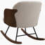 Upholstered Rocking Chair with Metal Legs-1515607276