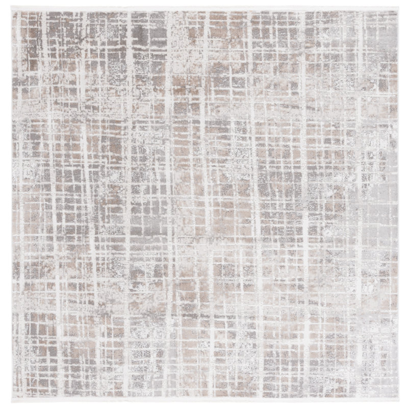 Candelario Performance Abstract Rug, Square 6'7"