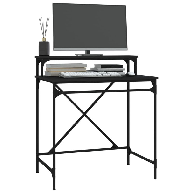 Annemore Metal Base Computer Desk, Black