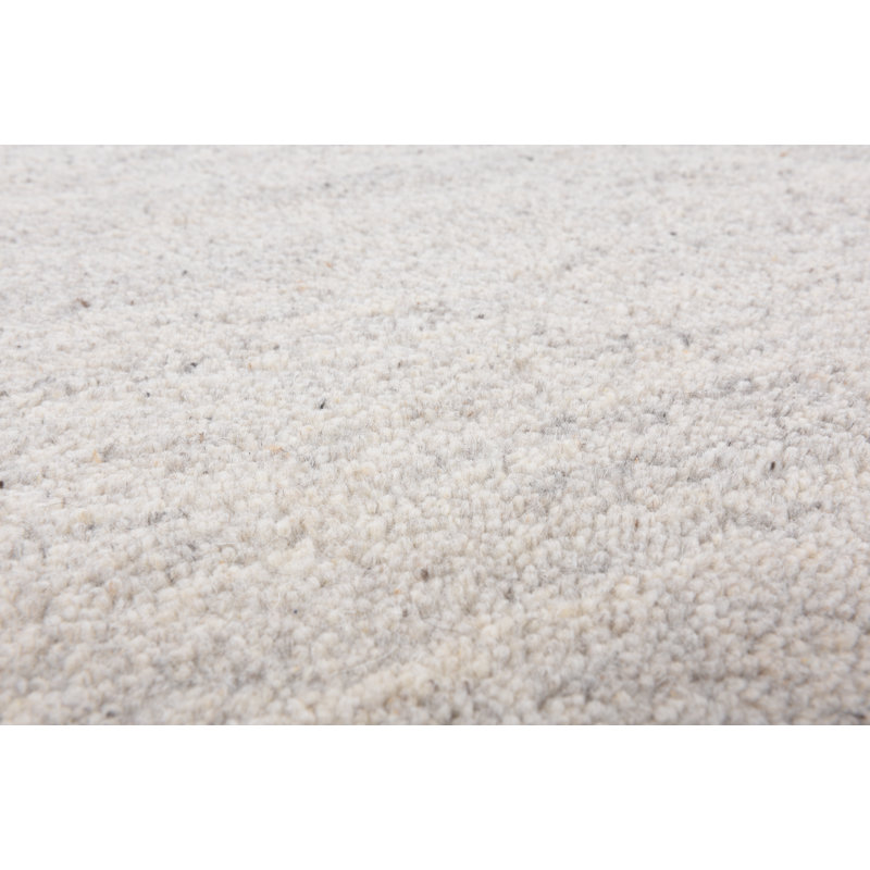 Pinero Solid Colour Wool Hand Woven Area Rug, Rectangle 140 x 200cm