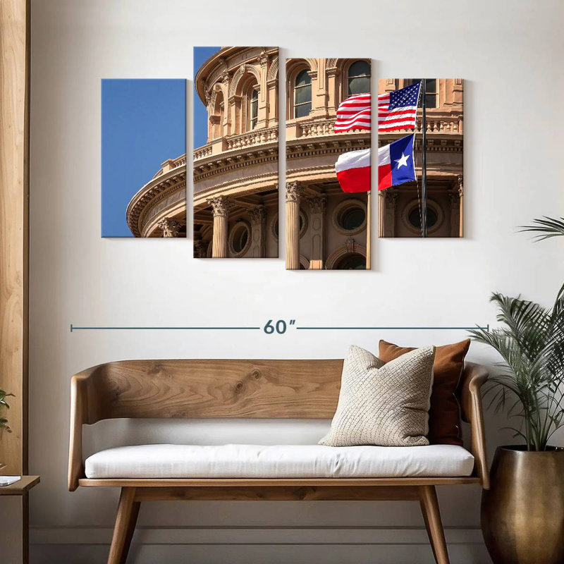 Drapeaux de Nicci au Texas Capitol, H 32 po x l 52 po
