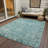 Machine Washable Indoor/Outdoor Xhevrie Blue Rug-21238677