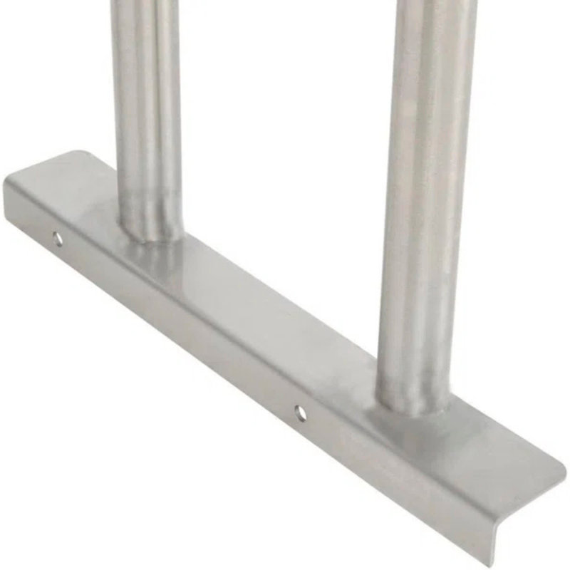 Commercia Heavy-Duty Stainless Steel Double-Tier Shelf, 32" H x 48" W x 18" D