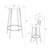 Bar Table, Equipped With 2 Bar Stools
