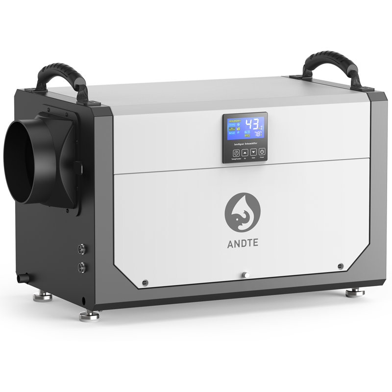 145 Pint Commercial Grade Dehumidifier for Rooms, Bucketless Industrial Dehumidifier with Drain Hose Auto Defrost