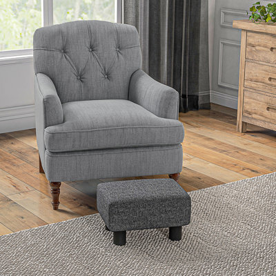 Heskett Upholstered Ottoman,wood