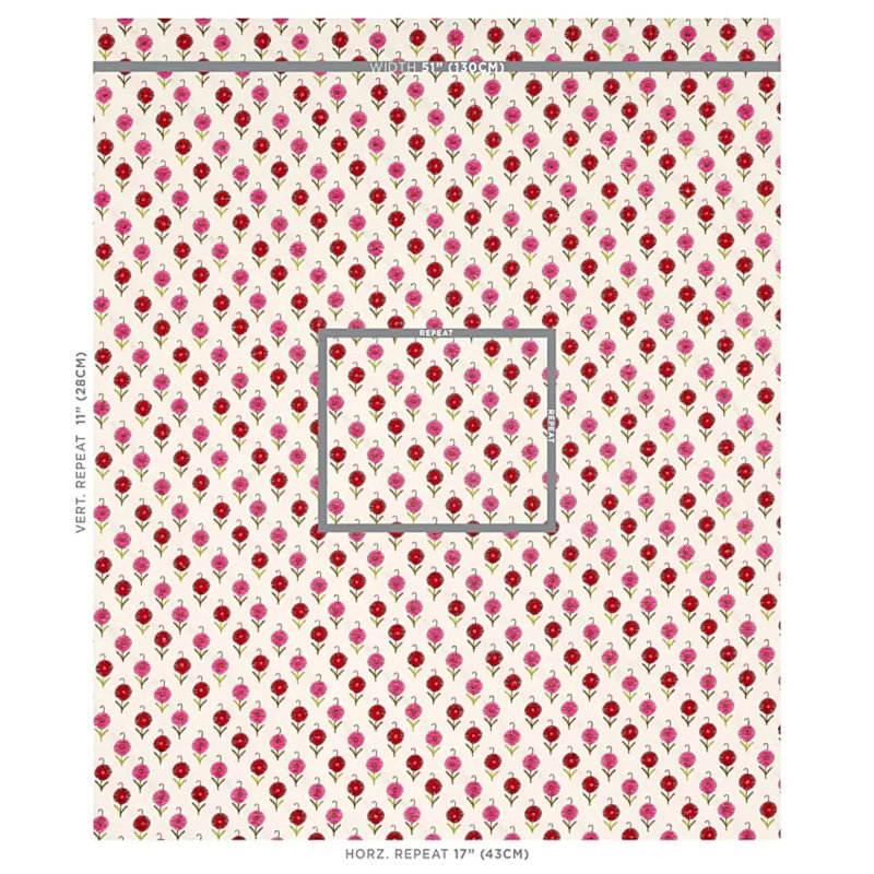 Avodica Embroidery Fabric, Azalea