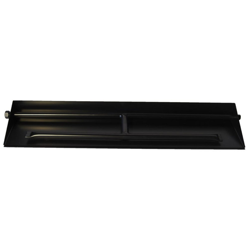 Brûleur à gaz double rangée Tretco - pour foyer ventilé - facile à installer, Acier thermolaqué