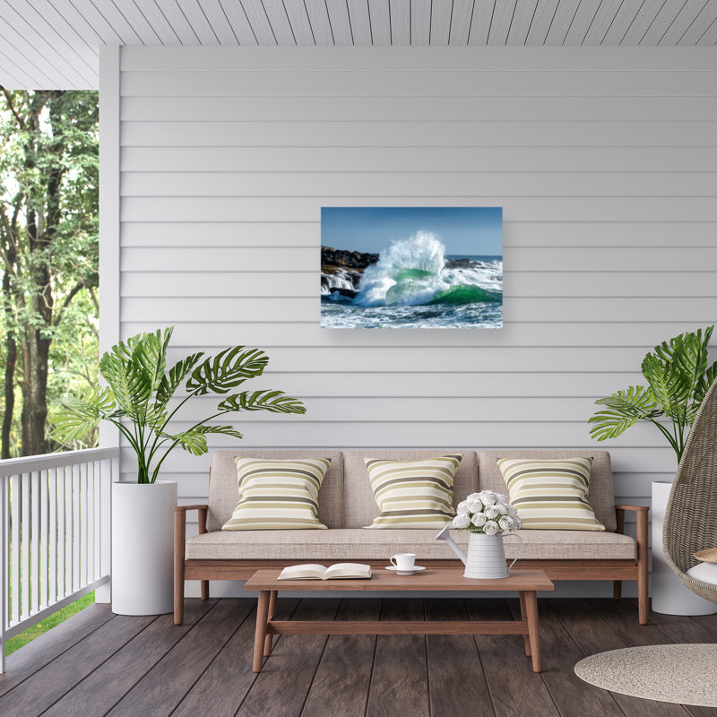 «Seascape 3 on Canvas» par David Rothstein, reproduction, H 30 po x l 47 po
