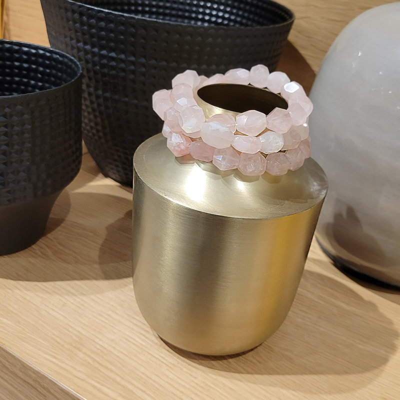Vase en cristal, Rose