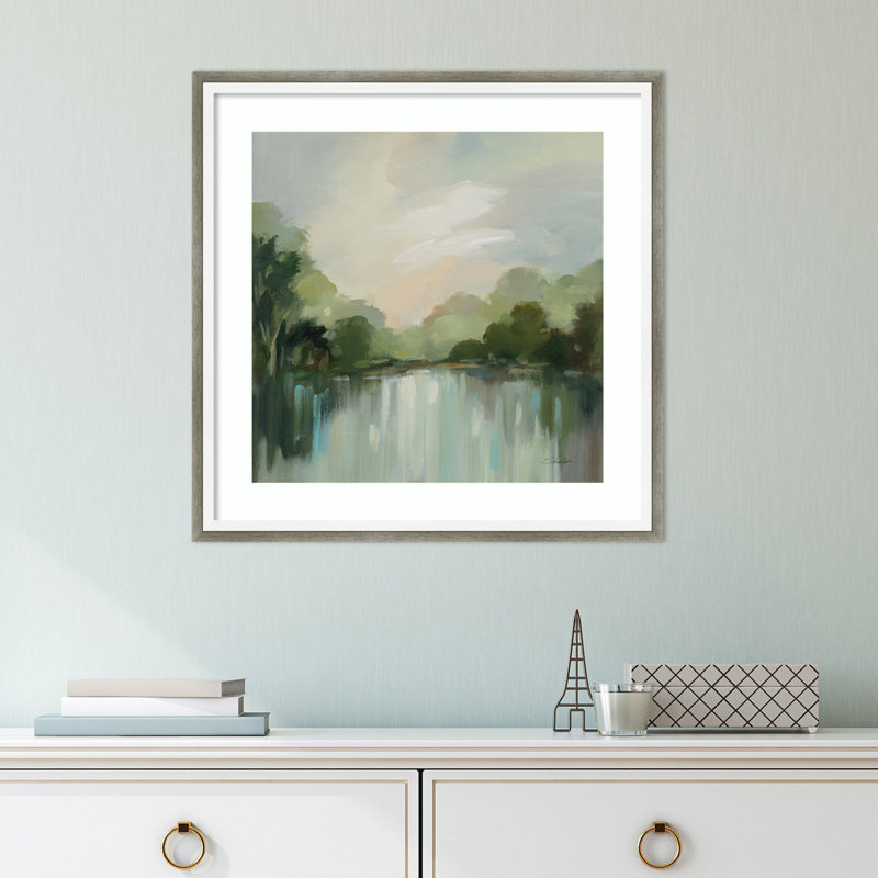 «Cool Spring Day» par Silvia Vassileva - impression encadrée, H 17 po x l 17 po, Gris