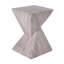 Andree 18.5"H Outdoor Magnesium Oxide Side Table with Sculptural Twist Design-125098456
