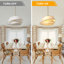 Lustre cylindrique moderne à 4 lumières avec abat-jour à 3 niveaux pour abat-jour tambour de salle à manger