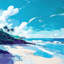 Waves & Fronds 4 - Unframed-315490980