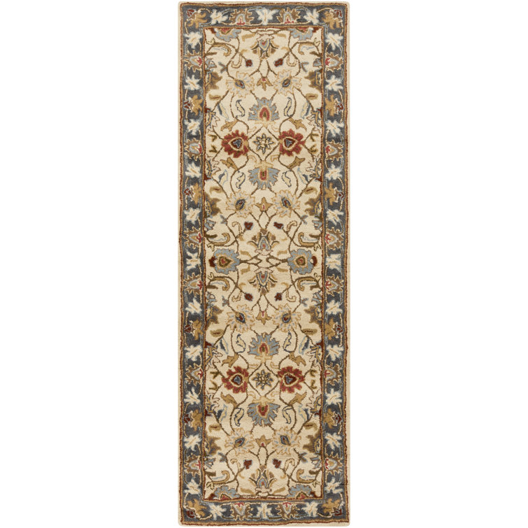 BuckHill Oriental Hand-Tufted Wool Tan Area Rug