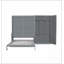 Grand lit escamotable mural avec placard, gris-1351773165