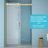 48 - 48.8" Openings Single Shower Door, 8Mm Tempered Glass, Gold Frame, Magnetic Seals For Waterproofing, Silent Operation-120912342