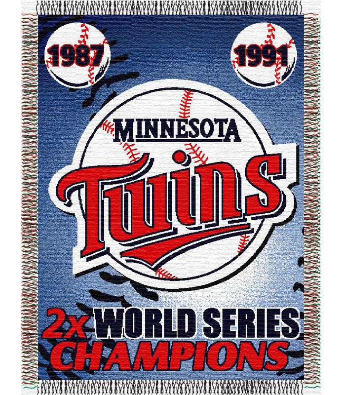 Hand Woven Throw Blanket, Minnesota Twins