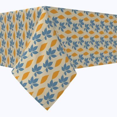 Rectangular Tablecloth, 100% Cotton, Fall Leaves Repeat