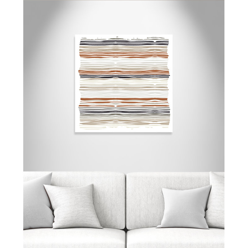 «Stripes Square Print» par Kimberly Allen, l 30 po x H 30 po, Wrapped Canvas, Sans cadre