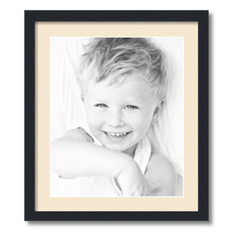 Matte Picture Frame with Mat, Alabaster