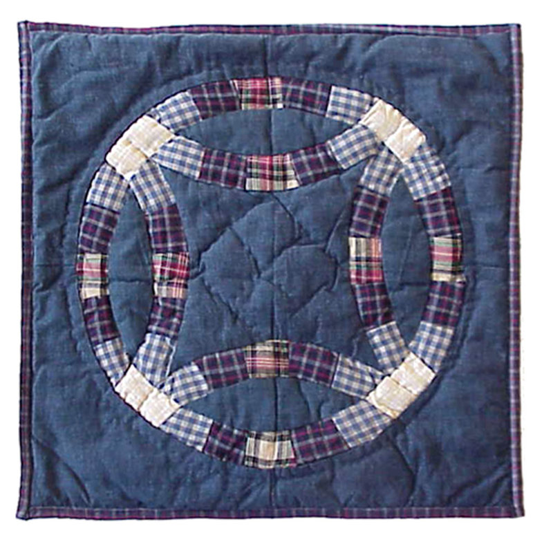 Housse de coussin à anneaux de mariage double Patch Magic Blue (l 16 po x L 16 po) | Paquet de 10