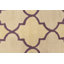 Tapis en laine touffeté à la main Trellis - crème et mauve