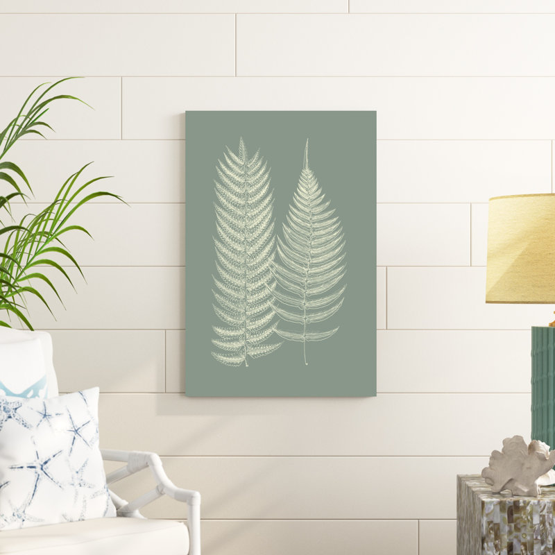 «Ferns on Sage IX», peinture sur toile, H 36 po x l 24 po
